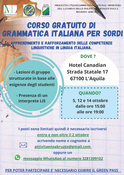 Corso di Grammatica Italiana LAQUILA