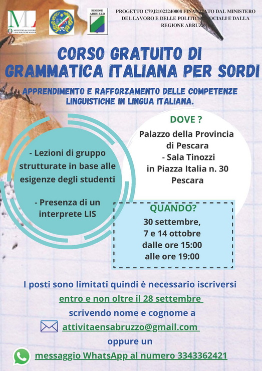 Corso di Grammatica Italiana PESCARA